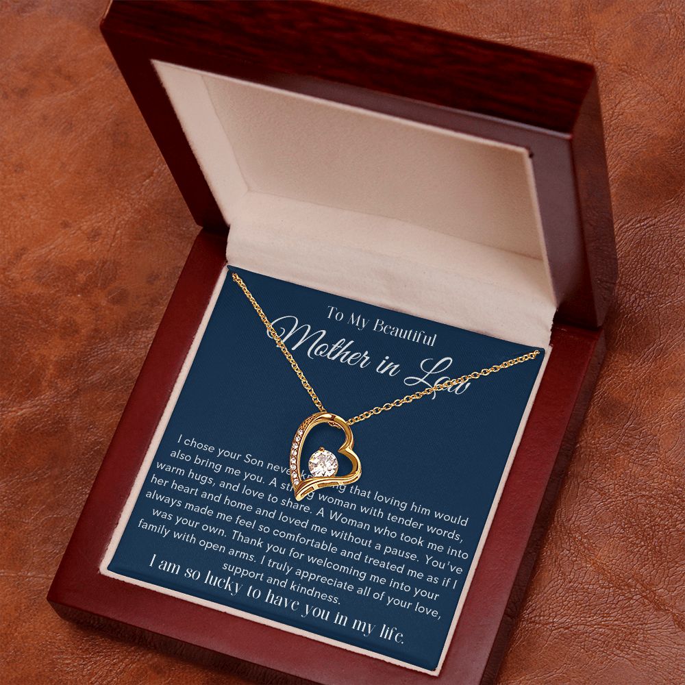 To my Beautiful Mom Heart Necklace