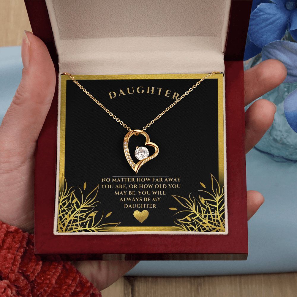 Daughter, Forever necklace, heart Necklace,