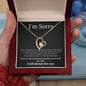 White Gold Forever Love Necklace, I'm sorry gift, sorry gift
