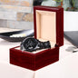 Customizable Engraved Black Chronograph Watch for your loved one.