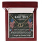 Everlasting Love 10K solid gold, to the best army wife in the world, necklace, Personalized gifts