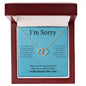 Everlasting Love Necklace for her, I'm sorry gift, sorry gift