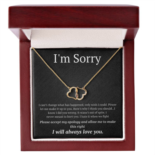 Everlasting Love Necklace for her, I'm sorry gift, sorry gift