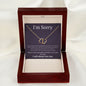 Everlasting Love Necklace for her, I'm sorry gift, sorry gift