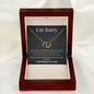 Everlasting Love Necklace for her, I'm sorry gift, sorry gift