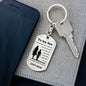 To my Son from Mom Dog tag Keychain