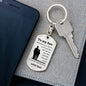 To my Son from dad Dog tag Keychain