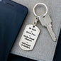 Be Safe Dog tag Keychain