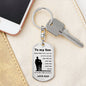 To my Son from dad Dog tag Keychain