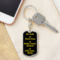 Be Safe Dog tag Keychain