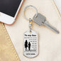 To my Son from Mom Dog tag Keychain