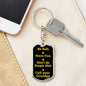 Be Safe Dog tag Keychain