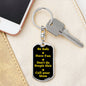 Be Safe Dog tag Keychain