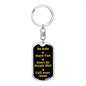 Be Safe Dog tag Keychain