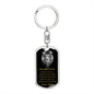 Encouraging Dog Tag Keychain from Dad