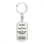 Be Safe Dog tag Keychain