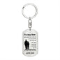 To my Son from dad Dog tag Keychain