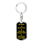 Be Safe Dog tag Keychain