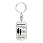 To my Son from Mom Dog tag Keychain