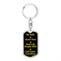 Be Safe Dog tag Keychain