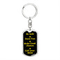 Be Safe Dog tag Keychain