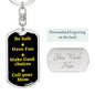 Be Safe Dog tag Keychain