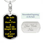 Be Safe Dog tag Keychain