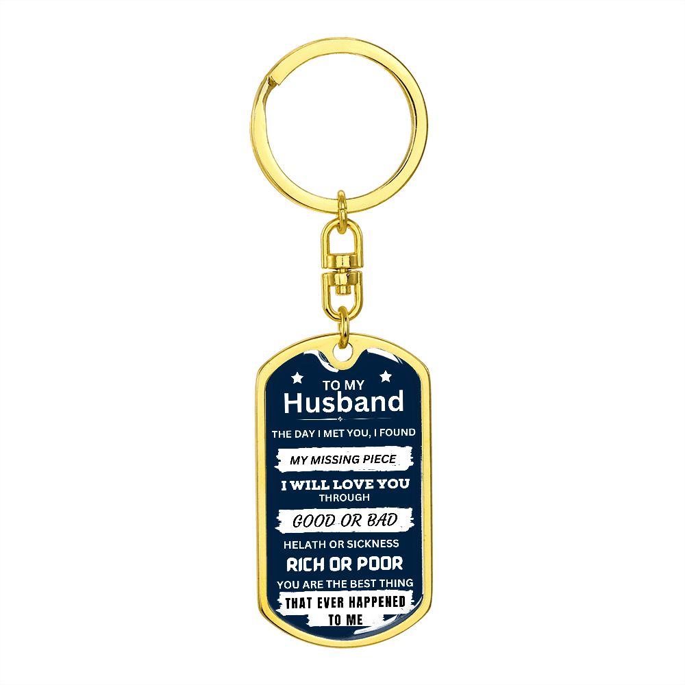 Customizable Husband keychain ,