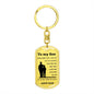 To my Son from dad Dog tag Keychain