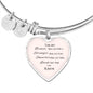 Braver, Stronger, Smarter, Loved, Heart Bangle Bracelet