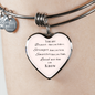Braver, Stronger, Smarter, Loved, Heart Bangle Bracelet