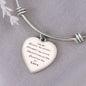 Braver, Stronger, Smarter, Loved, Heart Bangle Bracelet