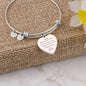 Braver, Stronger, Smarter, Loved, Heart Bangle Bracelet