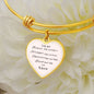Braver, Stronger, Smarter, Loved, Heart Bangle Bracelet