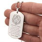 Encouraging Military Dog tag from Dad