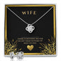 Wife Love knot necklace and earrings set, wife gift, special gift, Personalized gifts