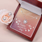 Love Knot Earring & Necklace Set, Girlfriend gift, Valentines day gift,