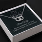 Dear wife - always remember Perfect Pair Necklace