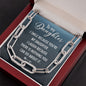 Forever Link Necklace, Daughter gift, Special powerful message,