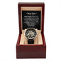 Mens Open Work Watch, Dear Son, Gift or your Son