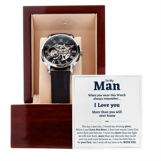 Mens Open Work Watch, My Man,