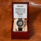 Mens Open Work Watch, Dear Son, Gift or your Son