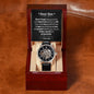 Mens Open Work Watch, Dear Son, Gift or your Son