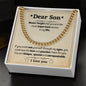 Cuban link chain, For him, Dear Son, For My son, To my Son gift