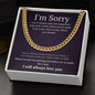 Cuban link chain, For him, I'm sorry gift for him