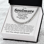 My soulmate, For him, Cuban Chain Necklace