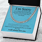 Cuban link chain, For him, I'm sorry gift for him
