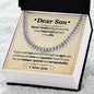 Cuban link chain, For him, Dear Son, For My son, To my Son gift