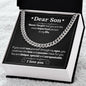 Cuban link chain, For him, Dear Son, For My son, To my Son gift