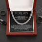 Cuban Link Chain, To my Man Necklace,